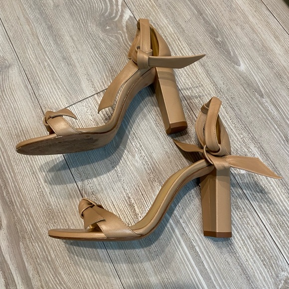 Alexandre Birman Clarita Block Leather Sandal in Nude Size 37 - Picture 6 of 11